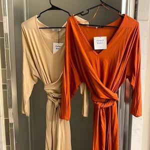 Zara Basics Wrap front dress